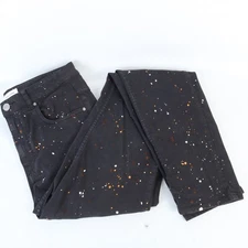 ISABEL MARANT ETOILE BLACK PAINT SPLATTER JEANS SZ EU38