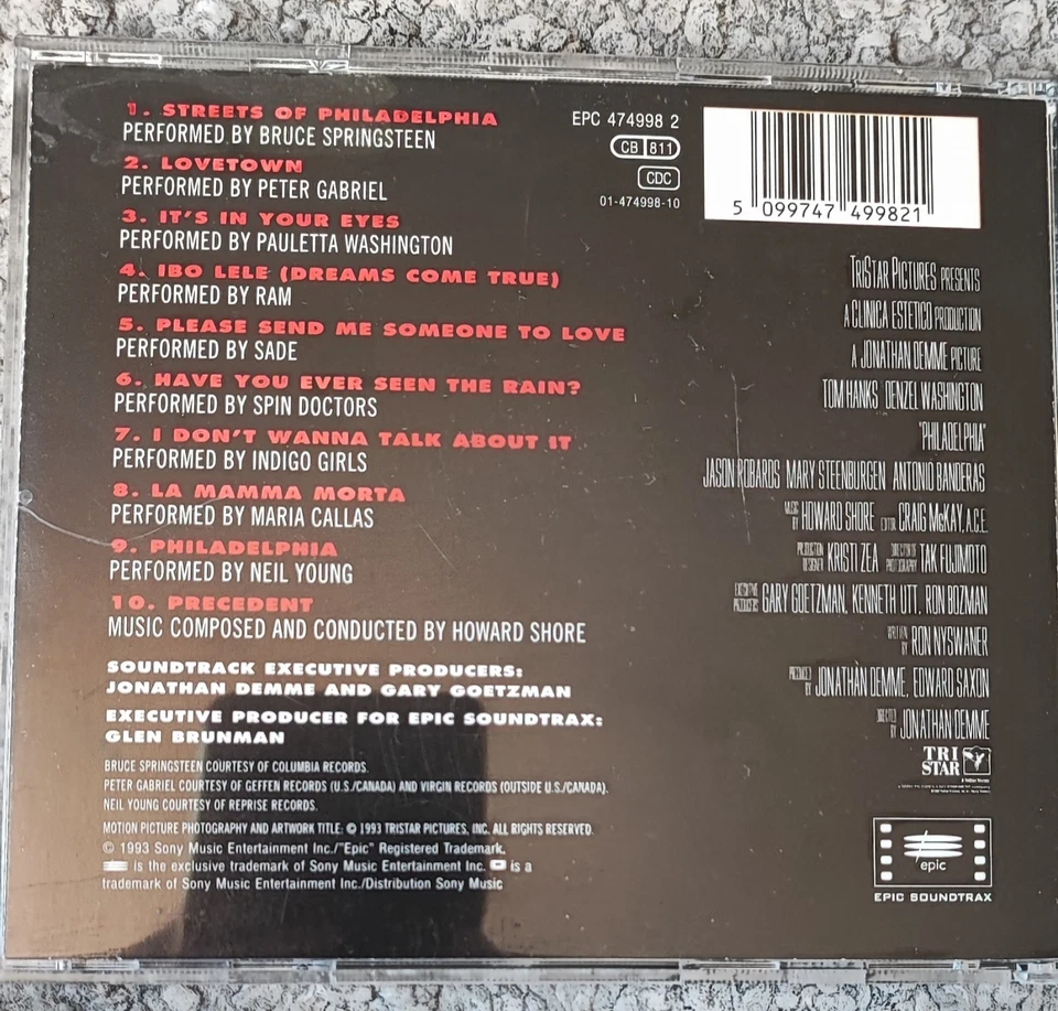 Philadelphia Soundtrack Original cd - Bild 2 von 2