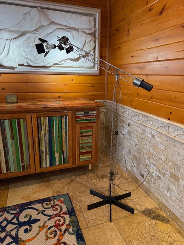 Monumental Mid Century Curtis Jere Crane / Boom Floor Lamp