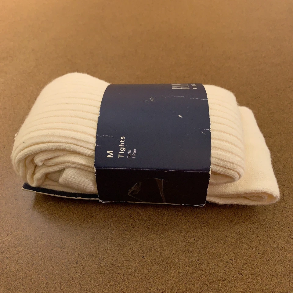 Gap Kids Medium Girls Size 5-7 Cream Knit Tights NWT - Image 2 of 4