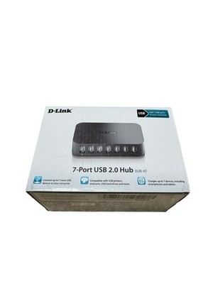 D-Link DUB-H7/E 5+2 Port USB 2.0-Hub mit Schnellladeport Schwarz