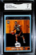 2017-18 NBA Hoops Platinum #263 Donovan Mitchell RC Rookie Card Utah Jazz Graded