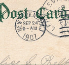 NEW YORK, N.Y. STA. J INTERNATIONAL WAVY LINE MACHINE CANCEL. 1907. DPO. — photo 1