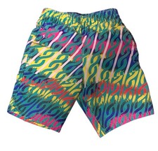 VTG 80s 90s Kids Toddler Abstract Hawaiian Neon Surf Beach Cotton Shorts Size 4
