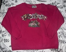 Vintage 90s Forenza Cherub Floral Sweatshirt Pink Oversized Cottagecore