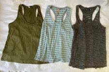 Lot of 3 Women's Tank Tops 3 Pieces Fashionable Summer Different Brands Large