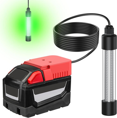 13 W LED Green Fishing Light Compatible with Milwaukee 18 V Battery (Not Include