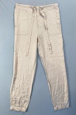 Vince V4010-21396 Stucco Patch Pocket Pull On Satin Tapered Pants. Women's S EUC