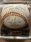 Harmon Killebrew HOF 84 Twins & Bob Feller HOF 62 Indians Autographed Baseball
