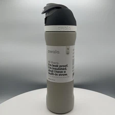 NEW Rock On Owala FreeSip Stainless Steel Water Bottle 24oz Gray