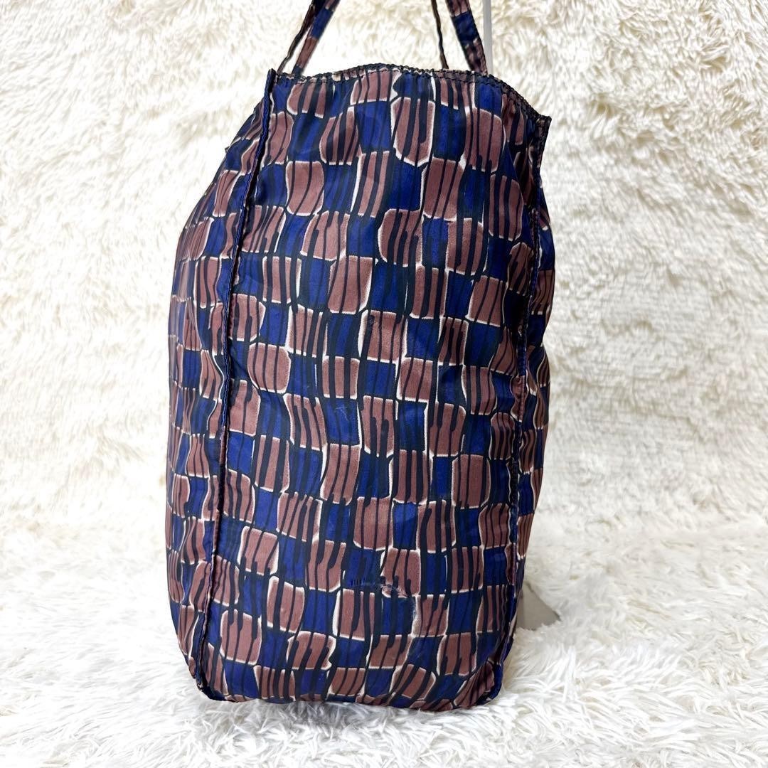 PRADA Nylon Tote Bag Brown Blue Women's Made in Italy Authentic USED From JAPAN thumbnail 5
