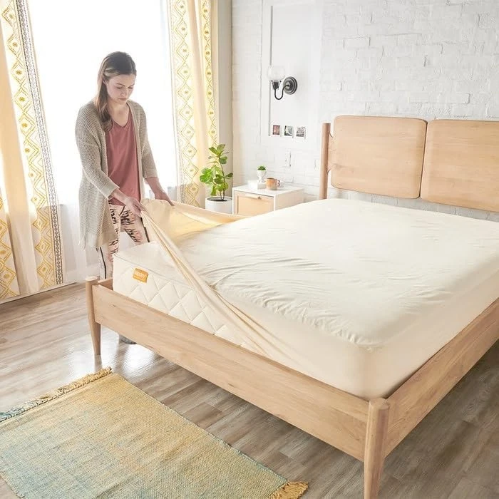 Organic Waterproof Mattress Protector Pad Elastic Fitted Mattress Protector