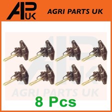 8x Two 2 way Electric Fence Tape Gate Handle Plate & Pinlock Insulator Connector