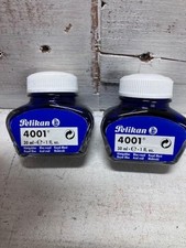 LOT 2 Pelikan Vintage Blue Bottled Ink--1 ounce-new in box