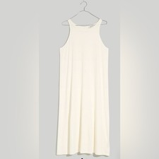Madewell Ivory Plus Softfade Cotton Cover-Up Tank Dress, size 1X, NF696
