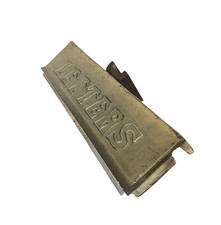 1920s Antique Cast Brass Mail Slot Door "Letters"