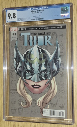 Marvel Comics Mighty Thor #700 CGC 9.8 McKone Variant Aaron Simonson 12/2017