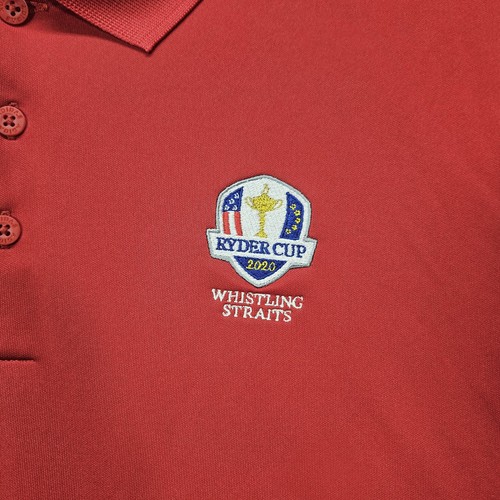 Whistling Straits Adidas Poloshirt Herren XL rot 2020 Ryder Cup Whistling Straits - Bild 3 von 9