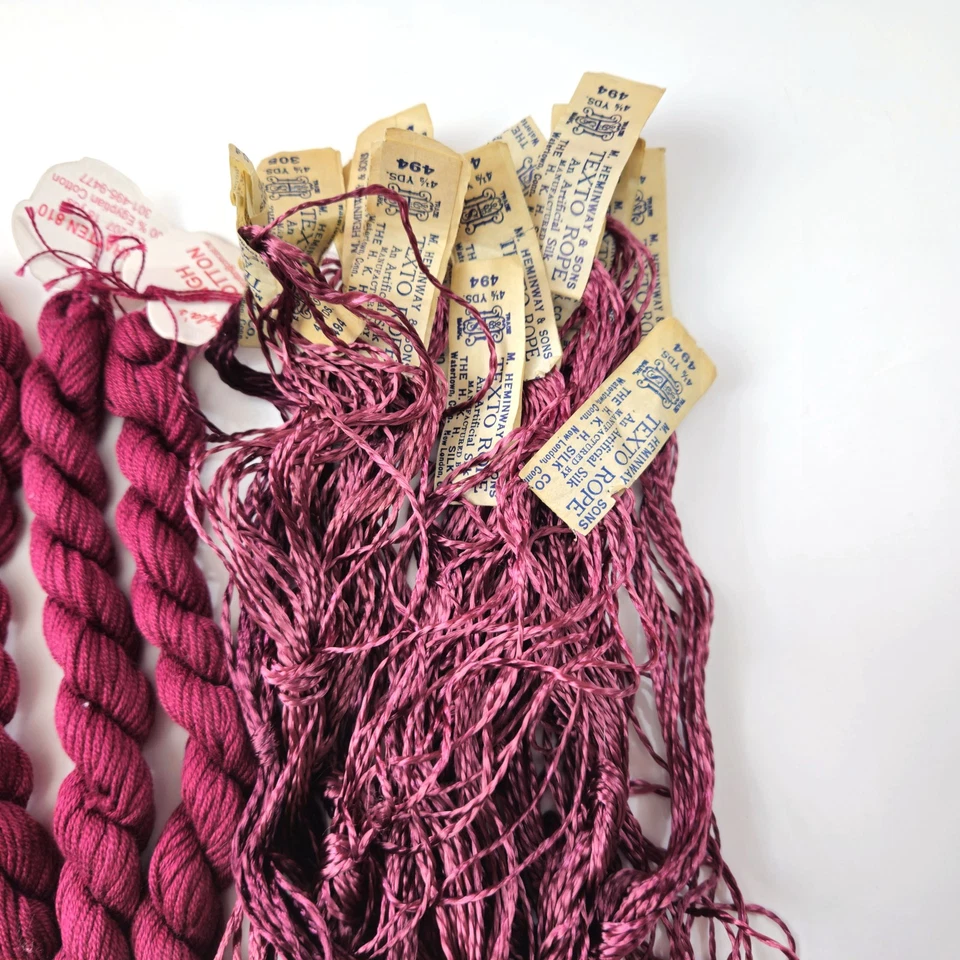 16 SK HEMINWAY & SONS ART. SILK & 10 SK HYLA'S HIGH COTTON BURGUNDY THREADS   BM - Image 2 of 3