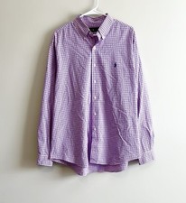 Ralph Lauren Men's Classic Fit Button Down 100 Cotton Shirt Pink Blue Size XL