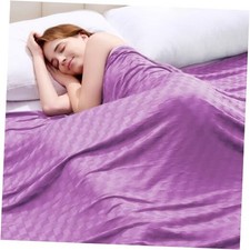 Cooling Blanket, Summer Cooling Blankets for Hot Sleepers, 90"x90" Purple-new