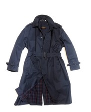 YSL Yves Saint Laurent Vintage Men's Trenccoat Coat MArine Blue Size 52 L