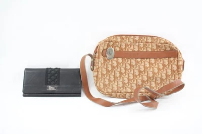 Christian Dior Trotter Oblique Shoulder Bag w/ Black Leather Bifold Wallet - Image 1 of 4