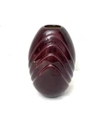 Vtg Haeger Pottery Vase Burgundy Red Draped 7.5" H
