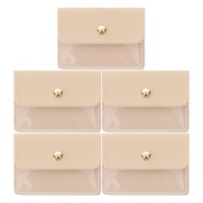 5pcs Travel Jewelry Bags for Women - Transparent Mini Jewelry Pouch with Snap