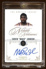 2011 NATIONAL TREASURES MAGIC JOHNSON AUTOGRAPH #D 02/10 NOTABLE NICKNAMES   HOF