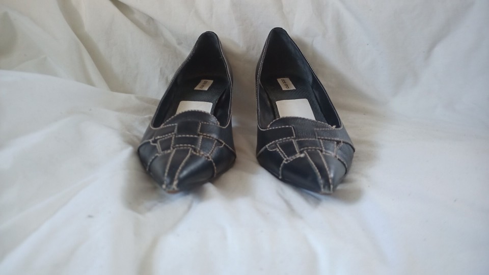 Size 9.5 Diana Ferrari Halifax Black Leather Heels Ideal for Corporate