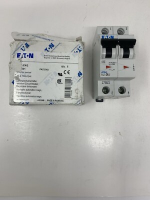 New Eaton Moeller FAZ-Z4/2 2-Pole Circuit Breaker 4A, 480Y / 277 VAC / UL 96 VDC