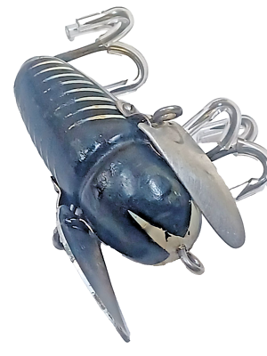 Vintage Heddon Crazy Crawler 2120 XBW Fishing Lures Rare Wood Bait