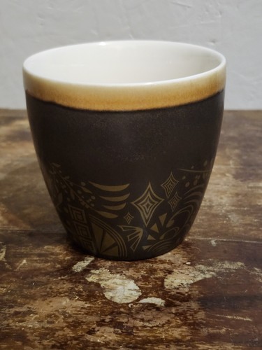 Starbucks 2011 New Bone China Coffee Mug Brown Gold Ornate Print 14oz Tea Cocoa - Picture 4 of 7