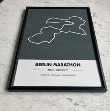 Unframed Berlin Marathon 2025 Memorabilia Personalised Route Map Print