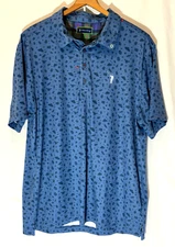 William Murray Mens Polo Golf Shirt Buggin' Out Moths Lady Bugs Beatles Size L