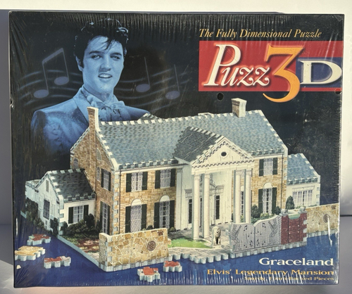ELVIS PRESLEY ~ Graceland PUZZ 3D ~ Wrebbit Puzzle ~ 460 Pieces ~ NEW Sealed