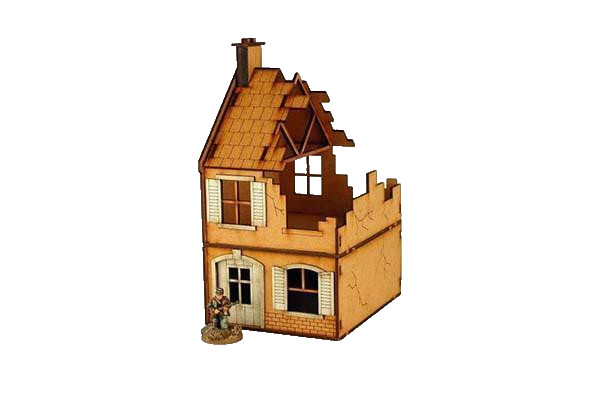 Дом с террасой - разрушен Сариссой (неокрашенный)