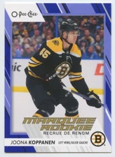 2023-24 O-Pee-Chee Blue Border #552 Joona Koppanen - Boston Bruins *Rookie
