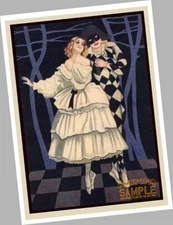 Harlequin Ballet Lovers w Trees * Quality Art Print * Dance Art Deco Retro Style