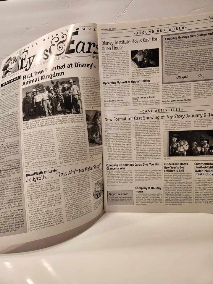 Revista Walt Disney Eyes & Ears Cast 21 de diciembre de 1995 Bambi Muérdago Foto 4 de 4
