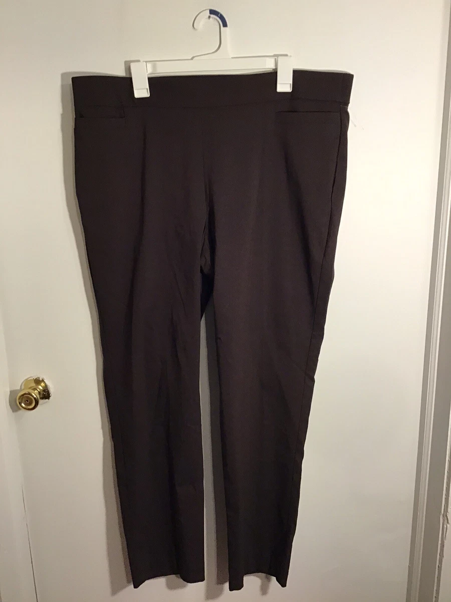 Kim Rogers Pull-on Straight Brown Pants 18WS Super Stretch Tummy