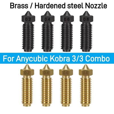Messing/Stahl Extruder Hotend Düsen für Anycubic Kobra 3 Volcano 3D Drucker