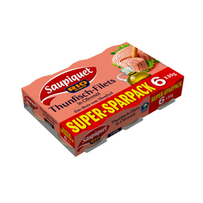 Rio Saupiquet Rio Mare Thunfisch Filets in Olivenöl Sparpack 6x80g
