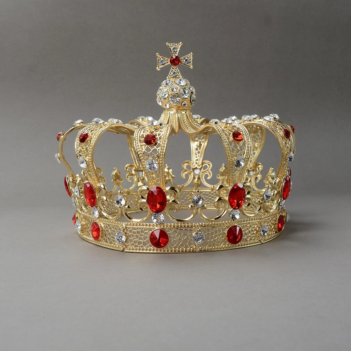Toyvian 2 Corone Bizantine Oro Per Uomini E Bambini - Copricapo Reale Medievale Per Halloween, Festa A Tema Principe E Principessa - Accessorio Cosplay
