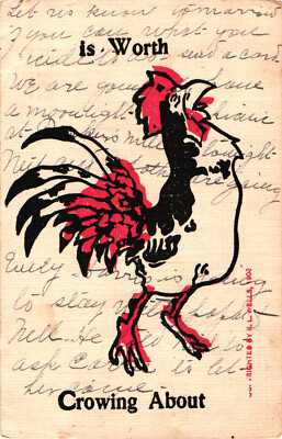 #ad #ad Is Worth Crowing About Rooster Postcard Posted $3.51