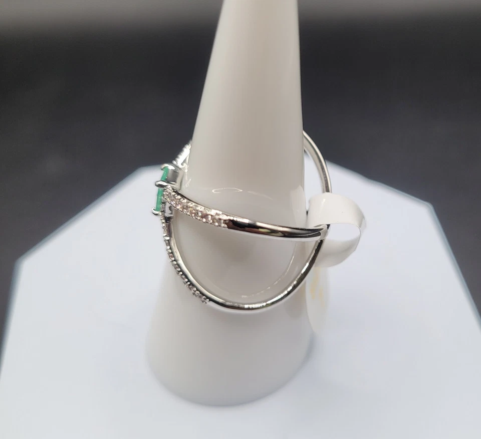 ANILLO BOMBA FIESTA RBP5674 X MARCA EL PUNTO VERDE AZULADO CRISTAL DE HIELO TALLA 7 NUEVO CON ETIQUETAS RARO $184 Foto 2 de 4