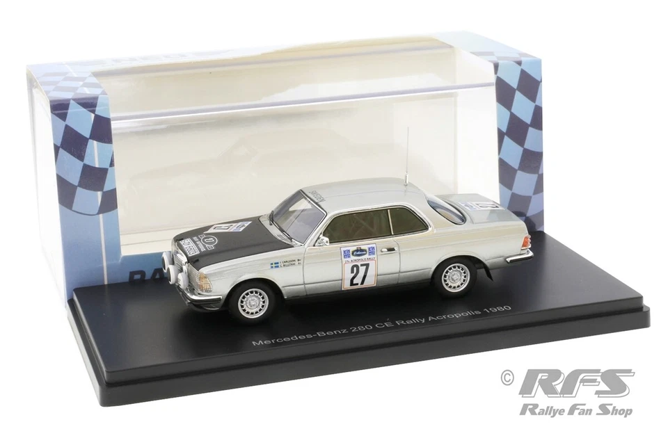 Mercedes Benz 280 CE Ingvar Carlsson Rallye Akropolis 1980 1:43 Neo Scale Models - Bild 3 von 3