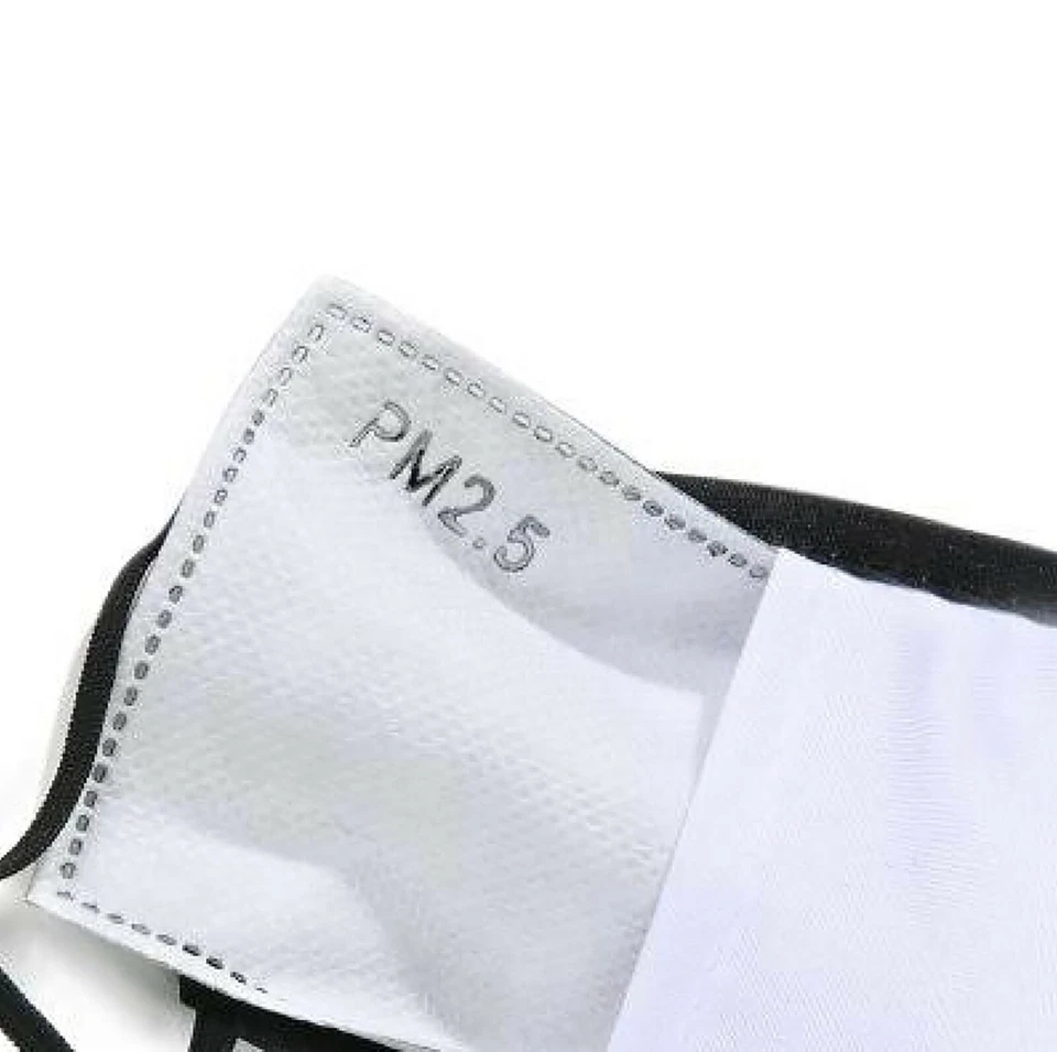 2 COTTON FACE MASKS WASHABLE WITH VALVE & PM2.5 FILTERS - ACTIVATED CARBON 2pc - Image 4 of 4