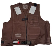 New USN USMC Stearns MARK 1 Life Preserver Vest Flight Deck Brown Medium